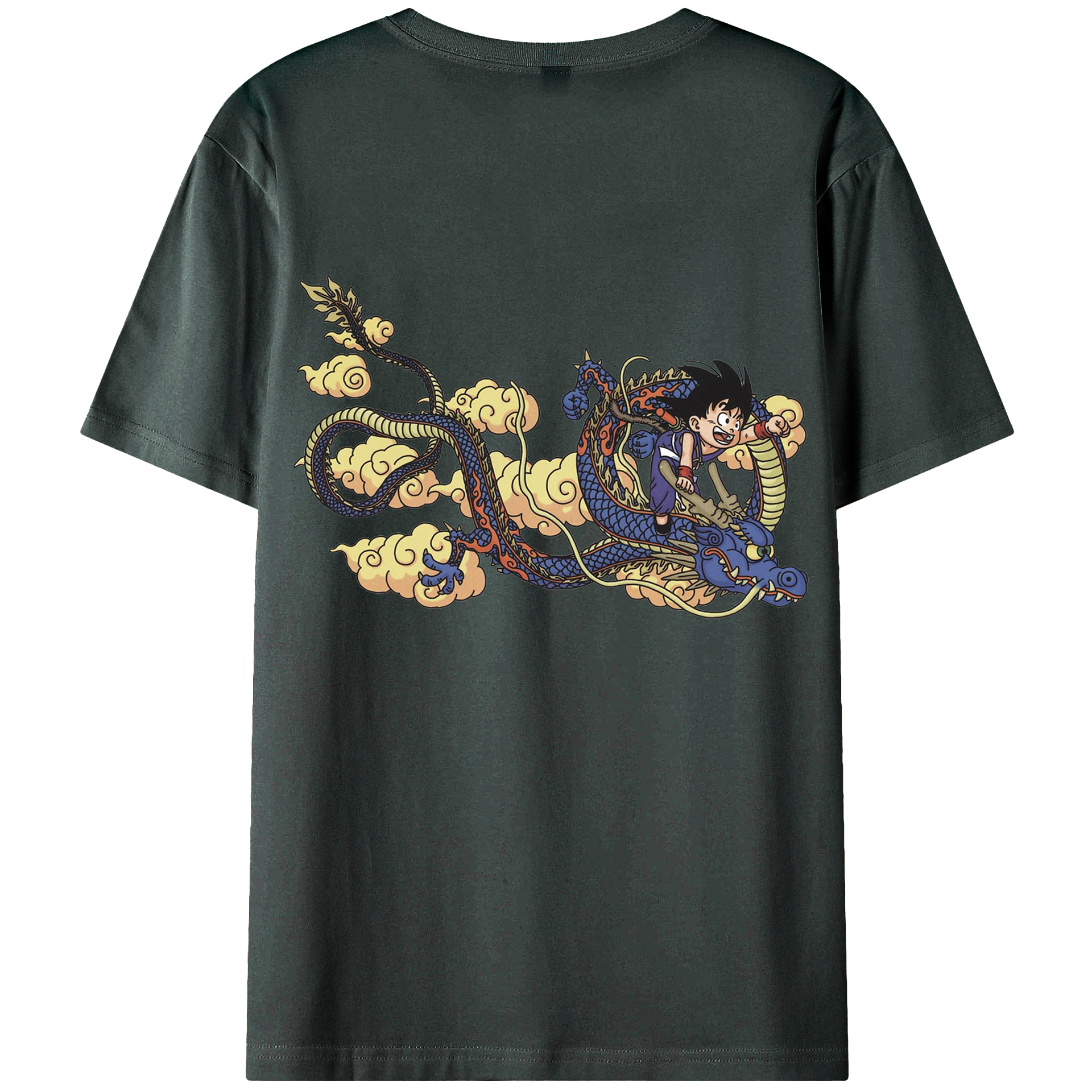 （画像用） ドラゴンボール 神龍 シェンロン DRAGON BALL Shenron 綿100％ メンズ半袖Tシャツ（バックプリント） 通気性